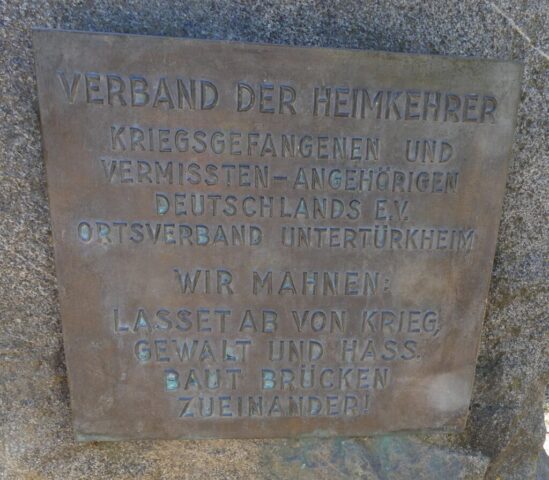 Gedenkstein Verband der Heimkehrer 03